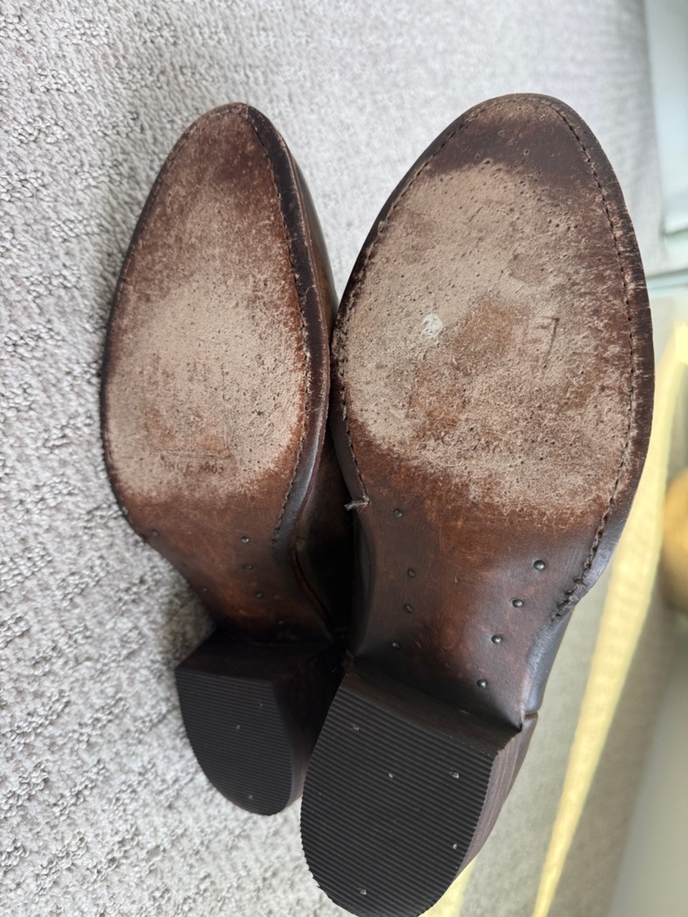 Frye Women’s Brown Leather Zip Ankle Boots - Picture 4 of 6